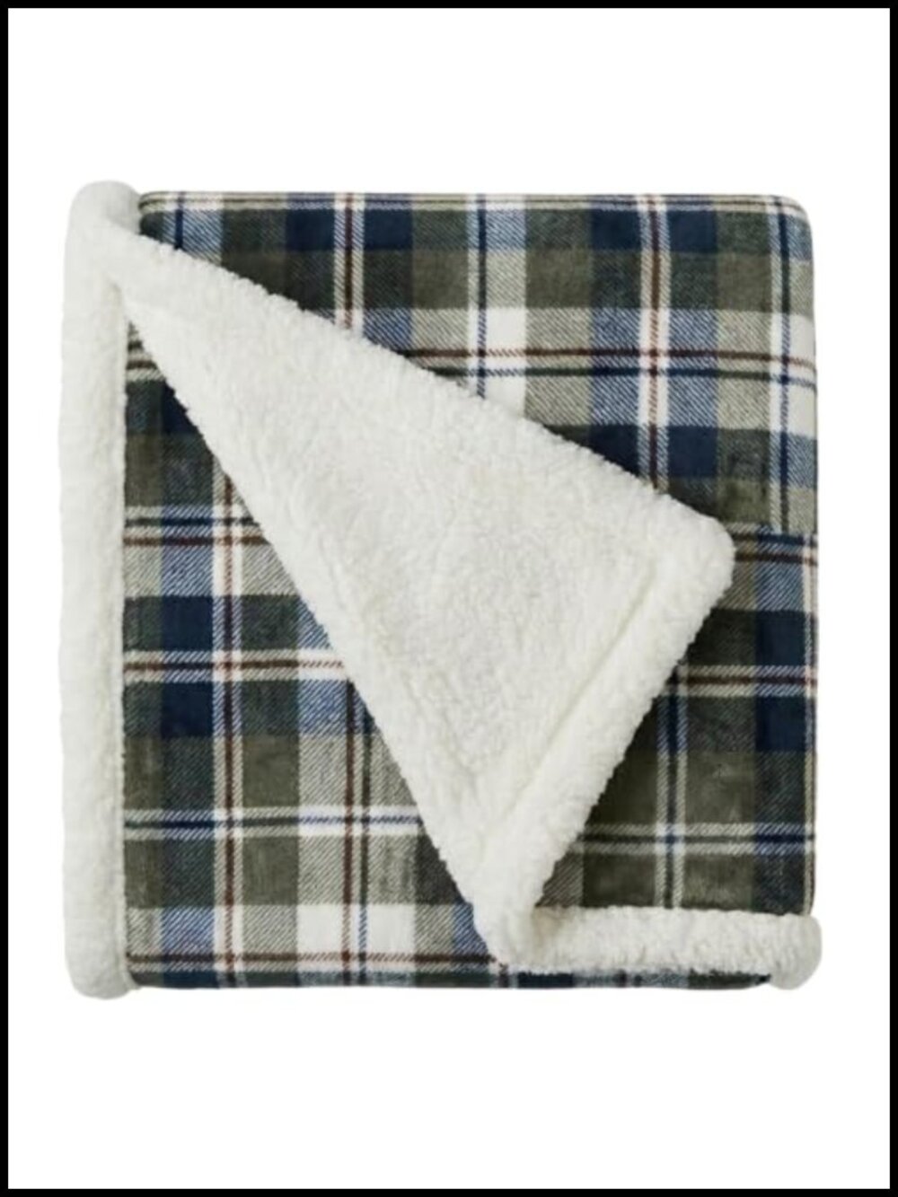 Plush Fleece Sherpa Reversible Throw Blanket 50x60 Cozy Bed Couch
